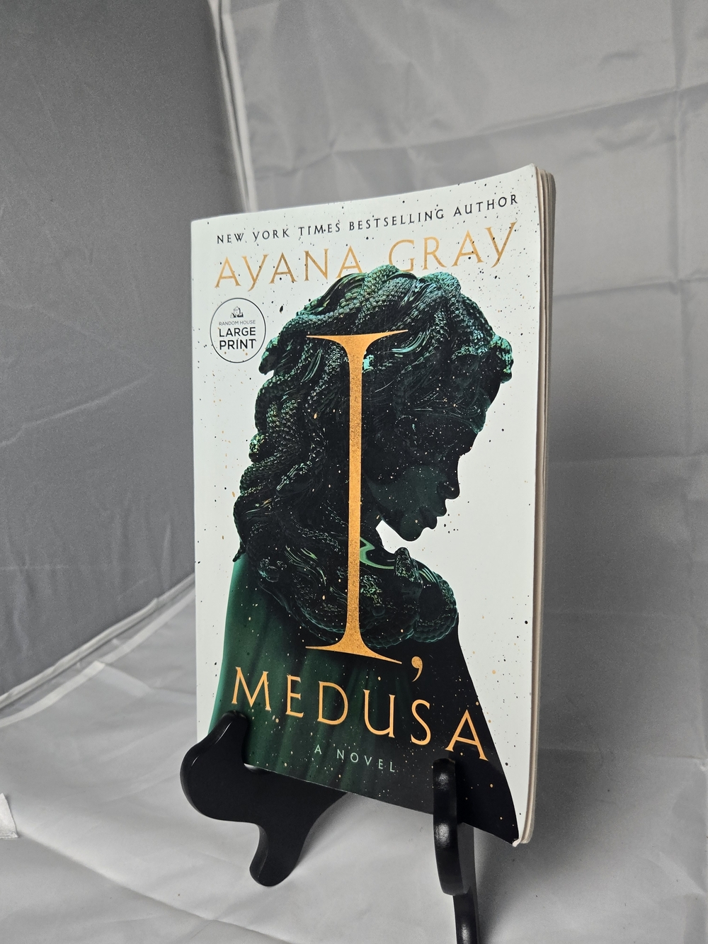 I, Medusa — White & Gold Paperback Back Cover